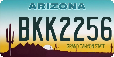 AZ license plate BKK2256