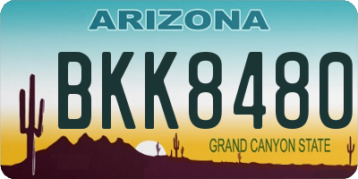 AZ license plate BKK8480