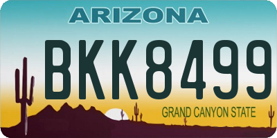 AZ license plate BKK8499