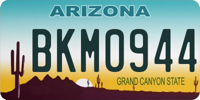 AZ license plate BKM0944