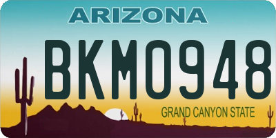 AZ license plate BKM0948
