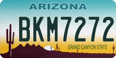 AZ license plate BKM7272