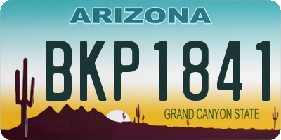 AZ license plate BKP1841