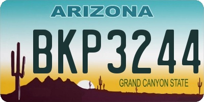 AZ license plate BKP3244