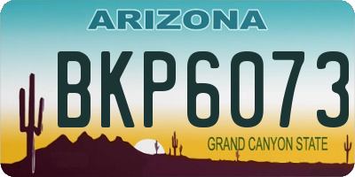 AZ license plate BKP6073