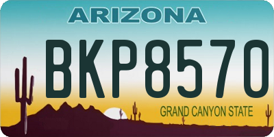 AZ license plate BKP8570