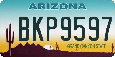 AZ license plate BKP9597