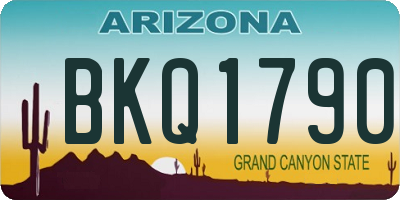 AZ license plate BKQ1790
