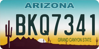 AZ license plate BKQ7341