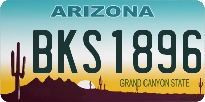 AZ license plate BKS1896