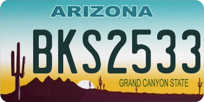 AZ license plate BKS2533