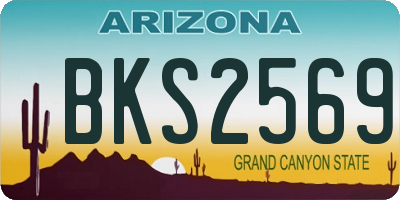 AZ license plate BKS2569