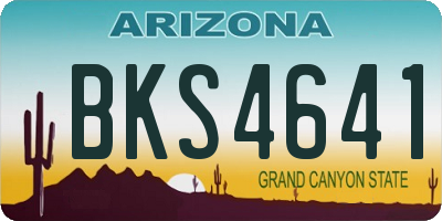 AZ license plate BKS4641