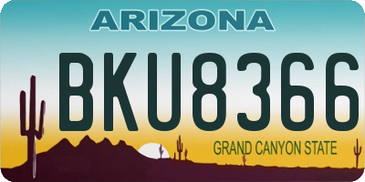 AZ license plate BKU8366