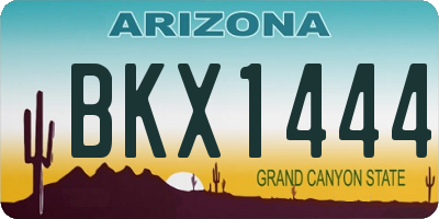AZ license plate BKX1444