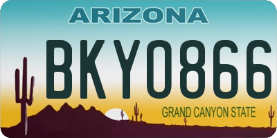 AZ license plate BKYO866