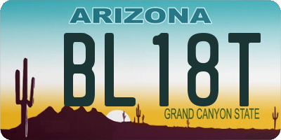 AZ license plate BL18T