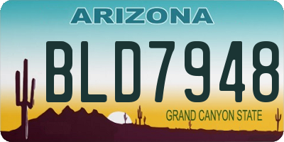 AZ license plate BLD7948