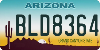 AZ license plate BLD8364