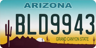 AZ license plate BLD9943