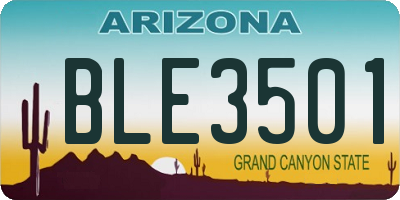 AZ license plate BLE3501