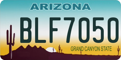 AZ license plate BLF7050