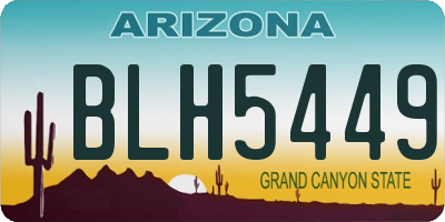 AZ license plate BLH5449