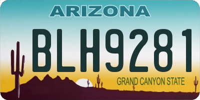 AZ license plate BLH9281