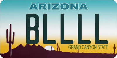 AZ license plate BLLLL