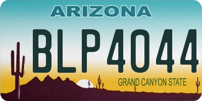AZ license plate BLP4044