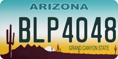 AZ license plate BLP4048