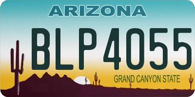 AZ license plate BLP4055