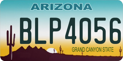 AZ license plate BLP4056
