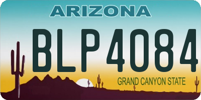 AZ license plate BLP4084