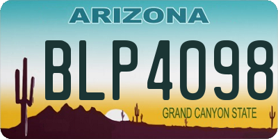 AZ license plate BLP4098