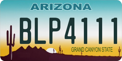 AZ license plate BLP4111