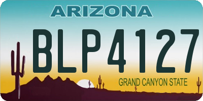 AZ license plate BLP4127