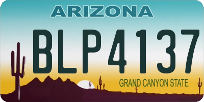 AZ license plate BLP4137