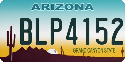 AZ license plate BLP4152