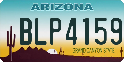AZ license plate BLP4159