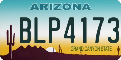 AZ license plate BLP4173