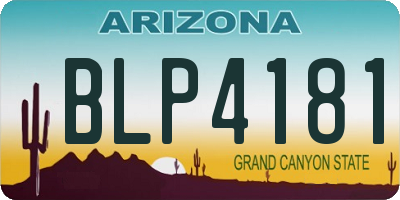 AZ license plate BLP4181