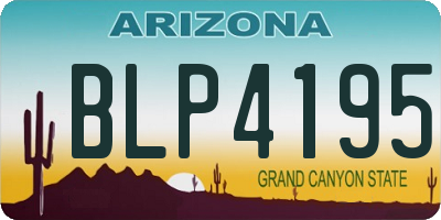 AZ license plate BLP4195