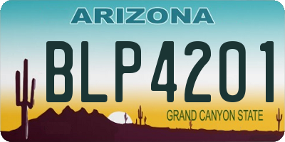 AZ license plate BLP4201