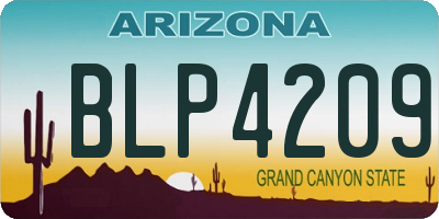 AZ license plate BLP4209