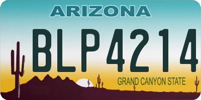 AZ license plate BLP4214