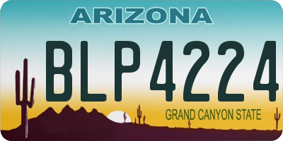 AZ license plate BLP4224