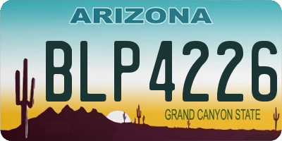 AZ license plate BLP4226
