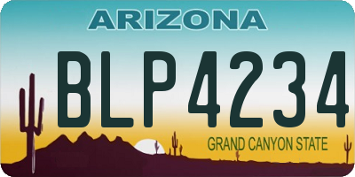 AZ license plate BLP4234