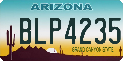 AZ license plate BLP4235